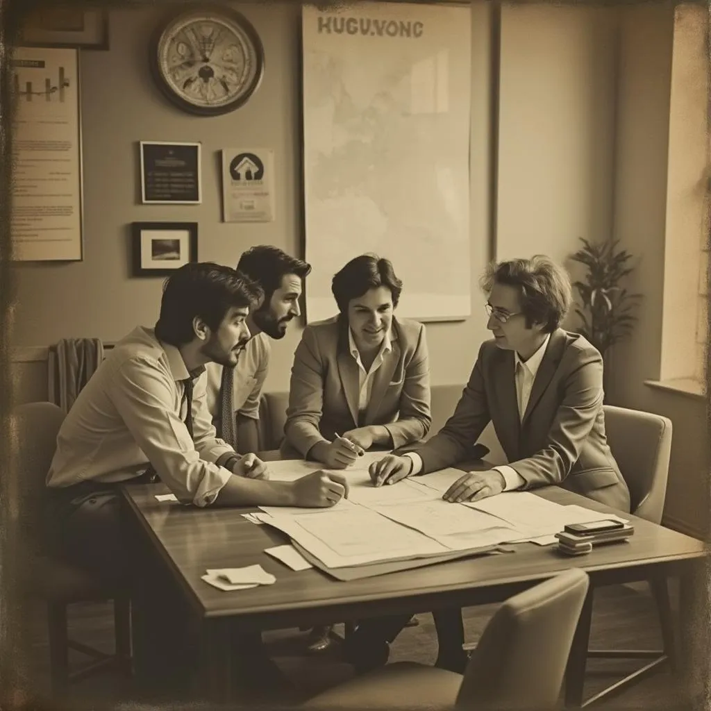 Equipo fundador de ConsultArg en una sesión de planificación estratégica inicial