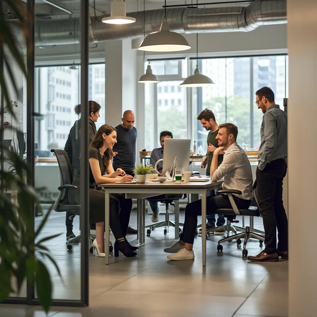 Equipo diverso de ConsultArg trabajando en un ambiente moderno